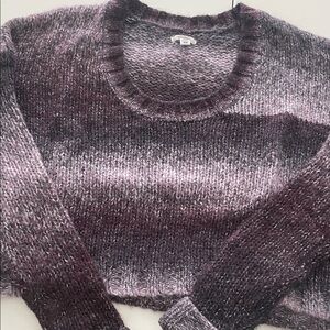 Ecote Purple and Gray Ombre Sweater
